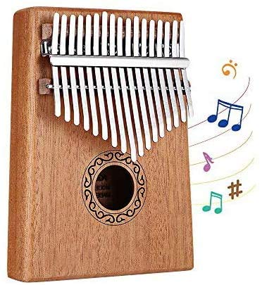 Dripex Kalimba 17 Schlüssel, Finger Daumenklavier Kalimba Thumb Piano Marimba Instrument für Musikliebhaber Anfänger (Mahagoni)  