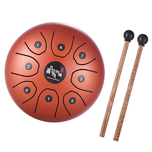 Btuty Steel Pan 5,5 Zoll 8-Ton Tongue Drum C Key Percussion Instrument Handpan Drum mit Drum Mallets Tragetasche  