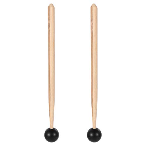 EXCEART 1 Paar Gummi Xylophon Mallet Percussion mit Holz Griff Schlägel Percussion Sticks Gummi Schlägel Sticks mit Holz Griff  